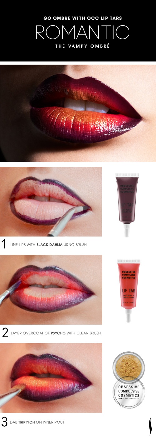 Makeup Tutorial: Vampy Ombre Lips How To - Xoxo Emmy