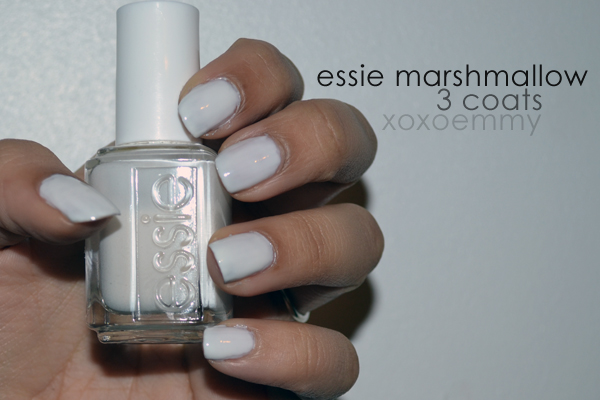 Essie Marshmallow Nail Polish Swatch & Review - Xoxo Emmy